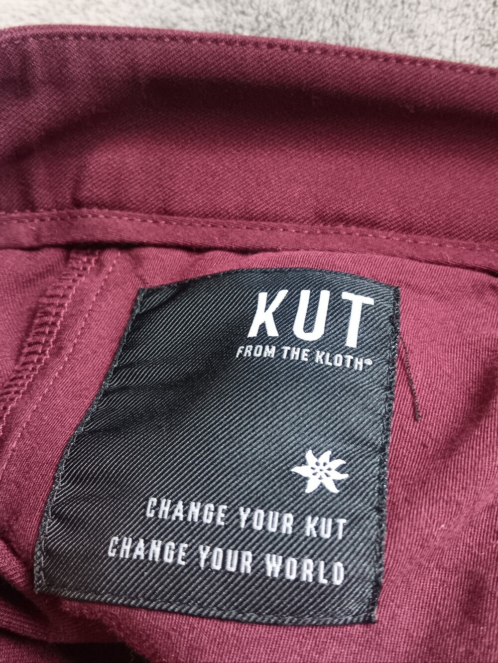 KUT from the Kloth Burgundy Stella High Rise Flare Pants Womens Size 16 - Picture 8 of 11